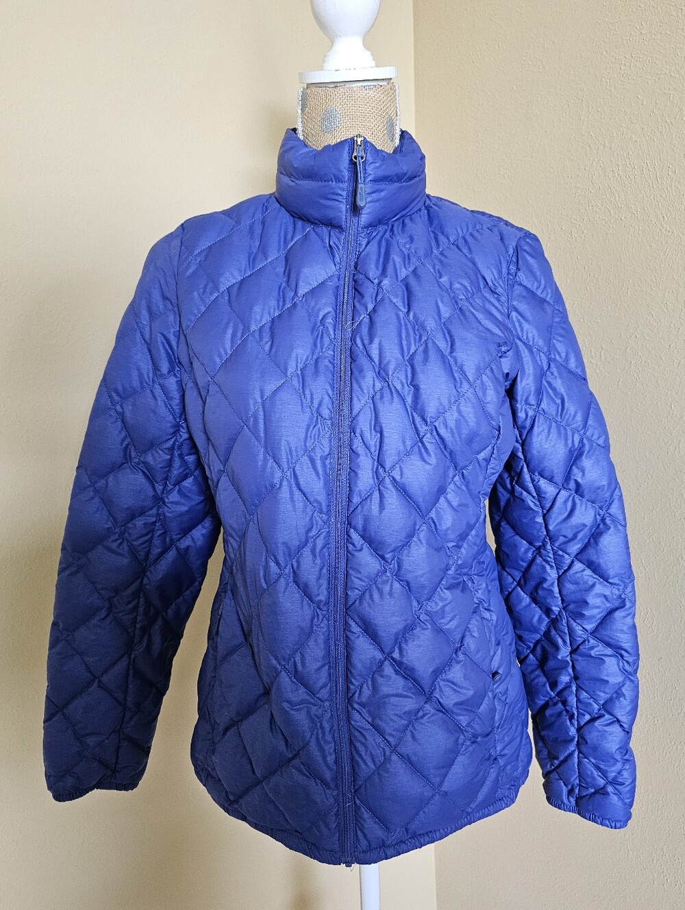 32 Degree Heat Duck Goose Down Fill Jacket Quilted Puffer Small Blue Zip